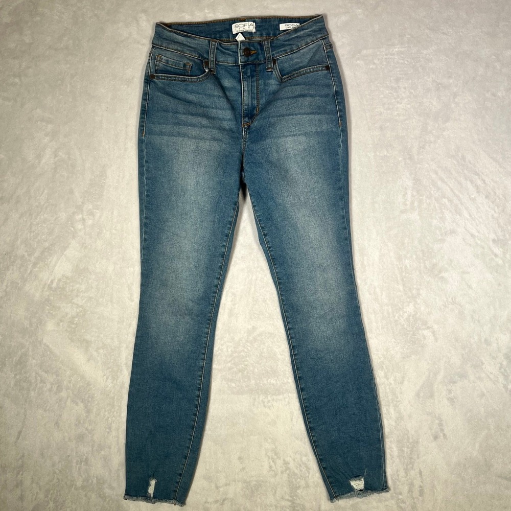 Sofia Jeans by Sofia Vergara Size 0 Rosa Curvy Ankle Medium Wash Skinny Jeans